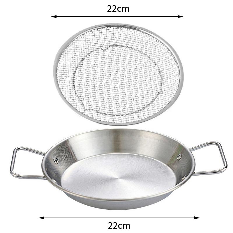 Кухонная сковорода-сито для масла из нержавеющей стали, сковорода-сито для масла, мелкоячеистая корзина для жарки блюд на гриле, картофеля фри