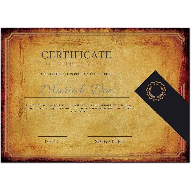 50 DUGUTUL Old Looking Vintage Design Stationery Paper, 8.5 x 11 in, Double Sided, Textured, Printer Friendly for Invitation, Letter, Resume, Award,