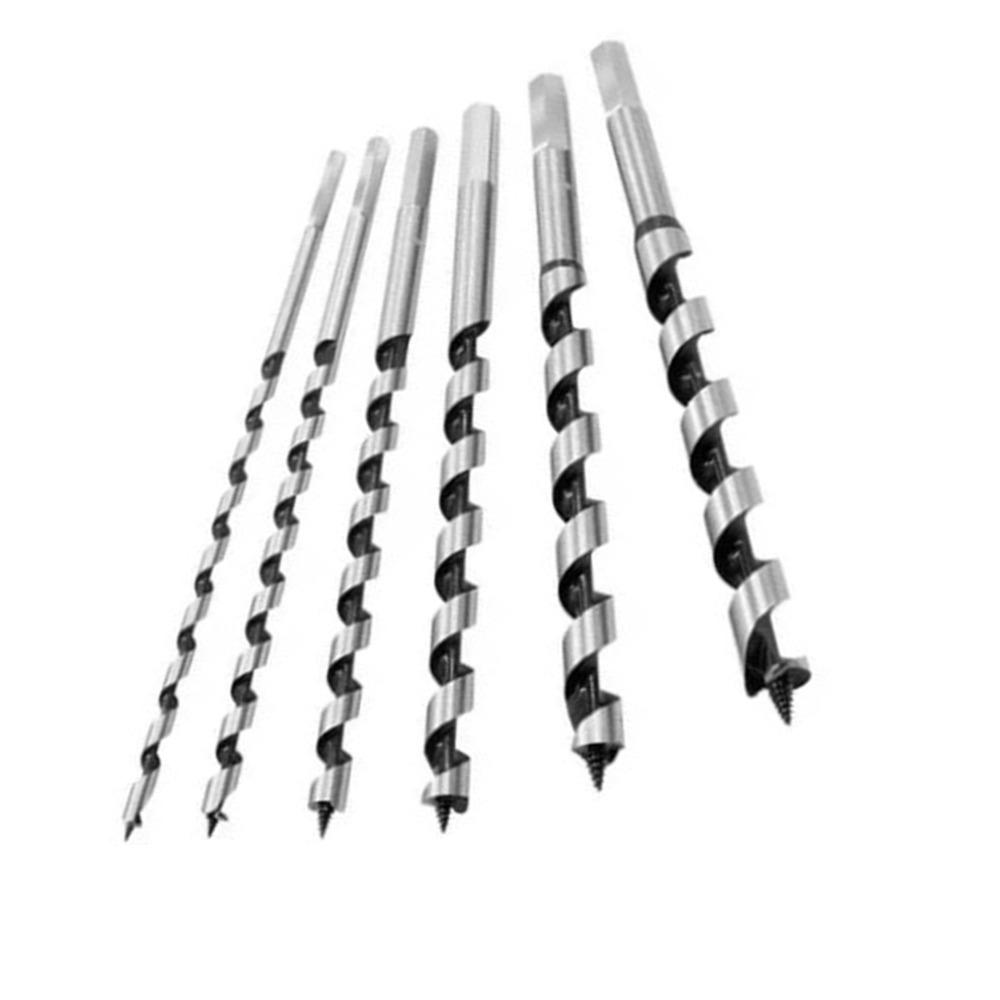 6pcs Hex Shank Ship Auger Bits 9 Inch Length Long Auger Bits Durable Auger Drill Bit Set  For Wood