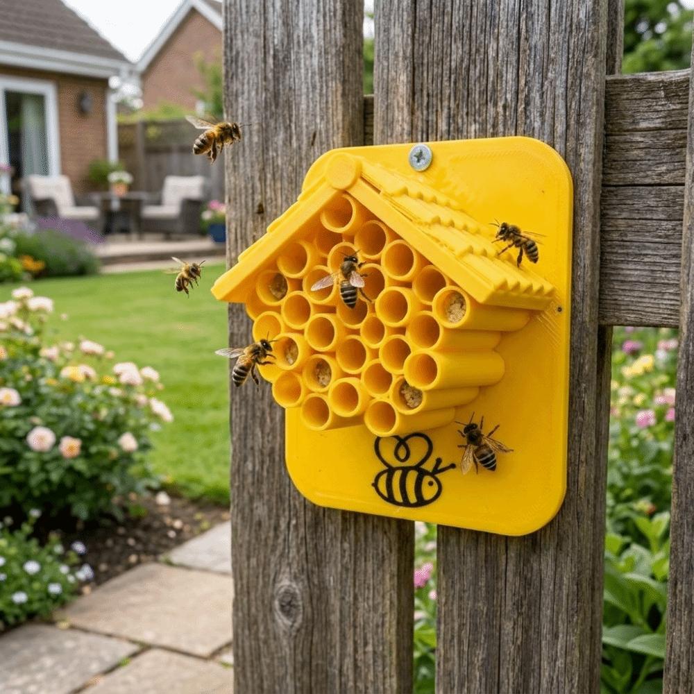 Eco-friendly Garden Bee House Plastic Bee Nesting Houses Outdoor Hanging Beehive Garden Decor