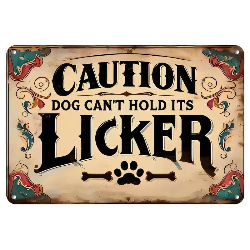 Tin Sign Caution Dog Cant Hold Its Liquor Vintage Metal Wall Decor Funny Pub Bar Garage Poster Retro Plaque Wall Art for Home