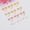 10pcs 18K Gold-wrapped Spiral Ear Clips with Hanging Balls, No Ear Holes, Anti-pain Earrings Accessories DIY Ear Clips Converter