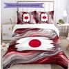 Japan Football Printed Bedding 3 Piece Set Cozy Breathable Bed Cover Set as Housewarming Holiday Gift