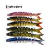 HOWELL 133mm 19g Bionic Artificial Fish Wobbler Lure 8 Segment Slow Sinking Swimbait Hard Fishing Equipment for River ABS Stream