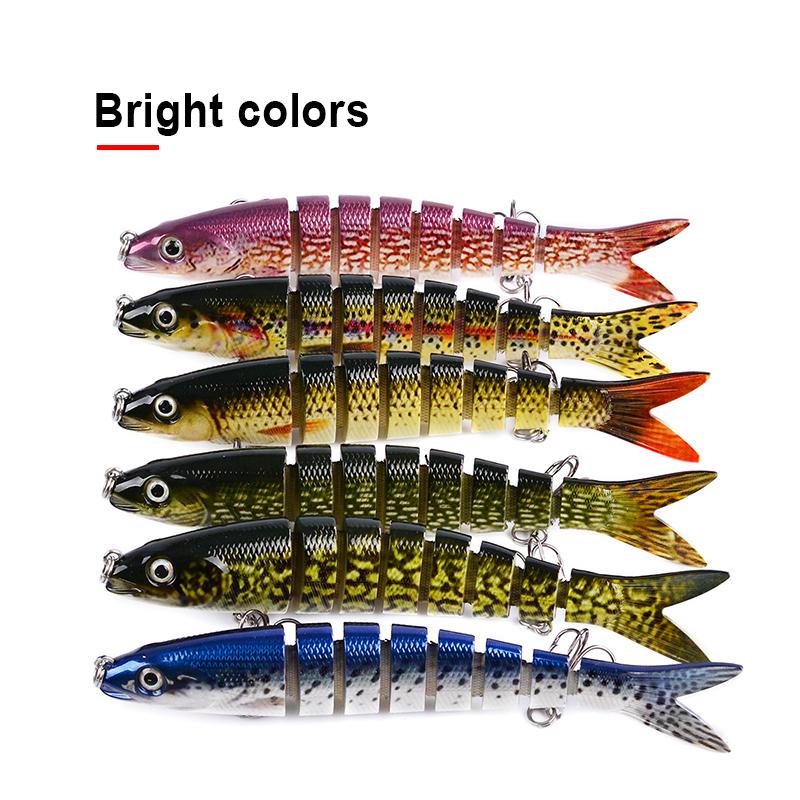 HOWELL 133mm 19g Bionic Artificial Fish Wobbler Lure 8 Segment Slow Sinking Swimbait Hard Fishing Equipment for River ABS Stream