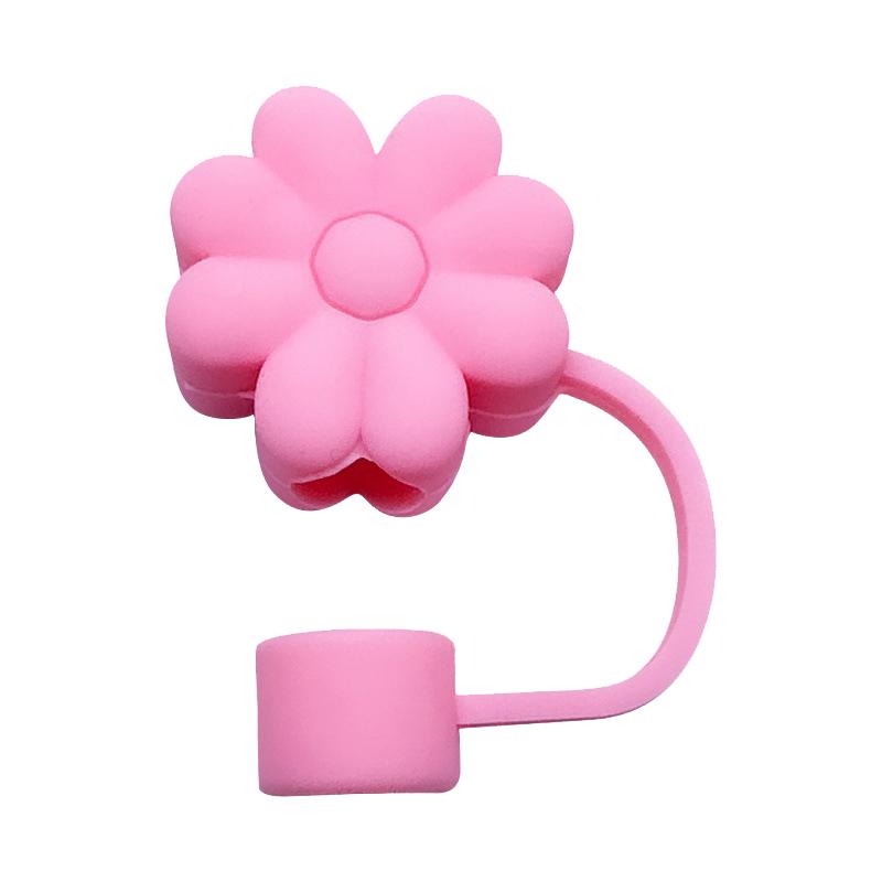 1Pcs Flower Silicone Straw Covers For Stanley Cup Cute Silicone Flower Shape Drinking Dust Cap Straw Tips Cover Cup Accessories