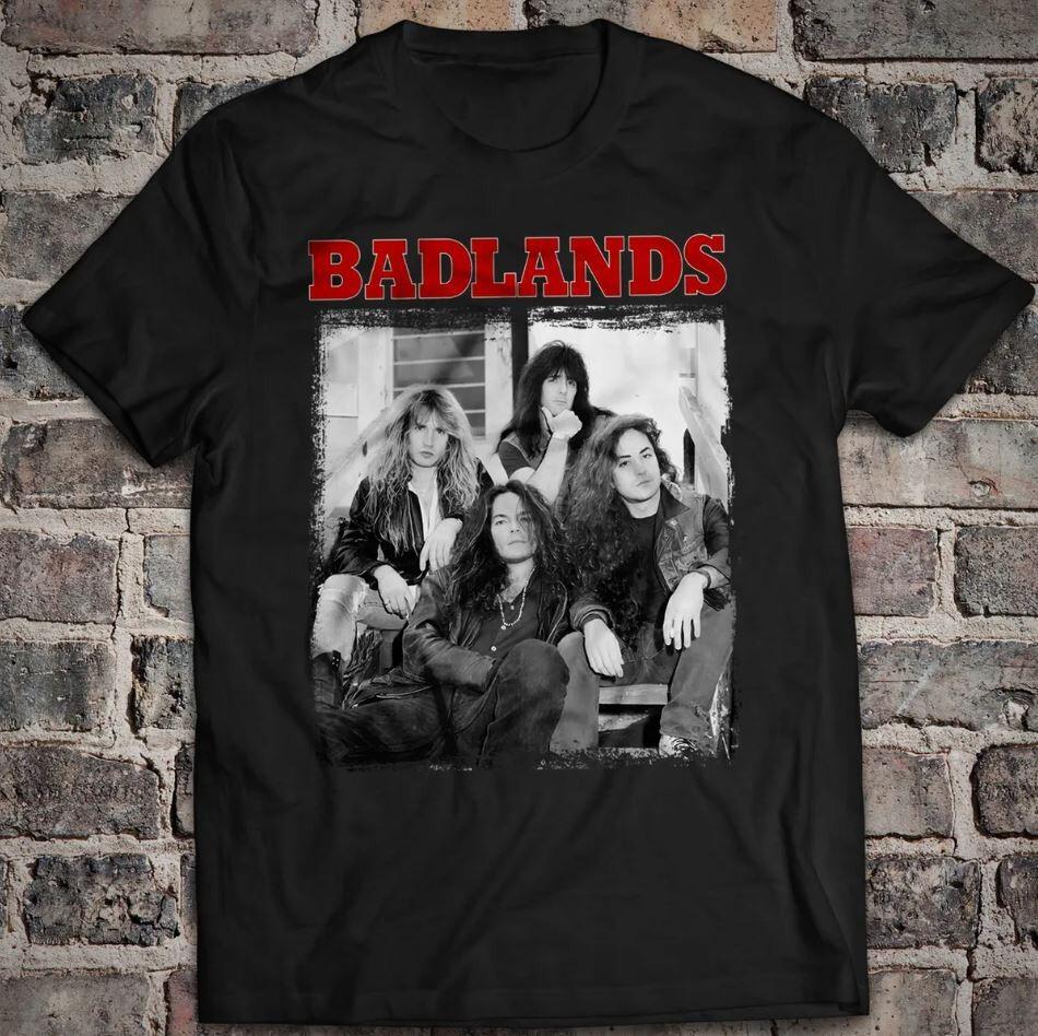 Badlands Классическая группа Рок-музыка Футболка Хлопок Для мужчин Женщин UU463