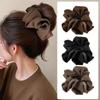 Korean Stain Bow Large Hairpins Elegant Ponytail Clamp Hair Clip Barrettes Hairgrip for Women Hair Accessories Ornament Headwear