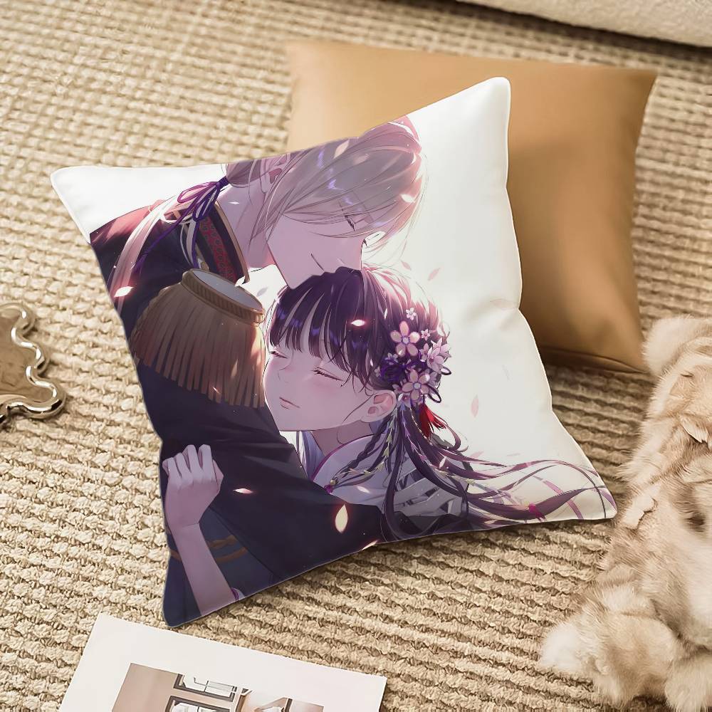 Anime Kwaii My HHappy Marriage Pillow Case Antidustmite Invisible Zipper Sofa Bed