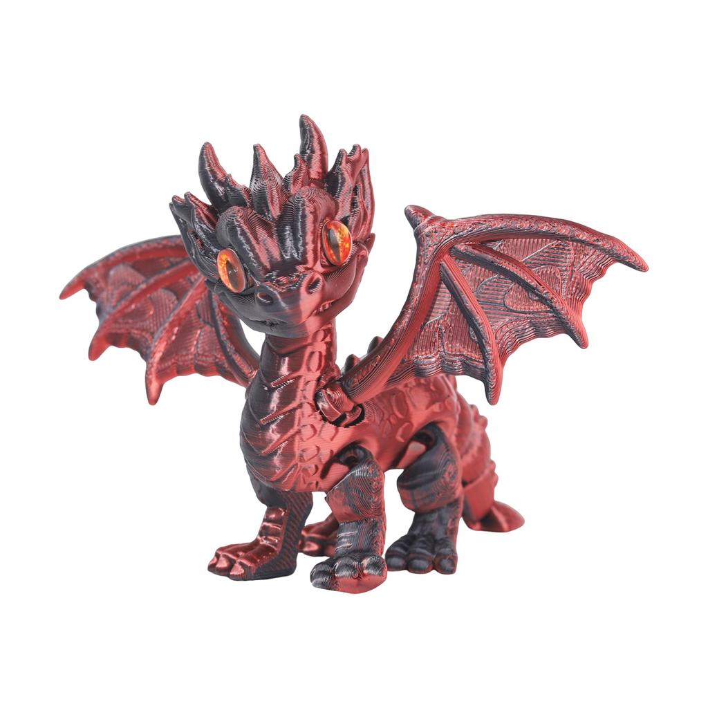 3D Printed Western Dragon Small Flying Dragon Joint Movable Model Ornament Toy