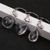 1pc Dandelion Dried Flower Heart Keychain Purse Bag Backpack Car Key Charm Earbud Case Accessory Couples Valentine's Day Gift