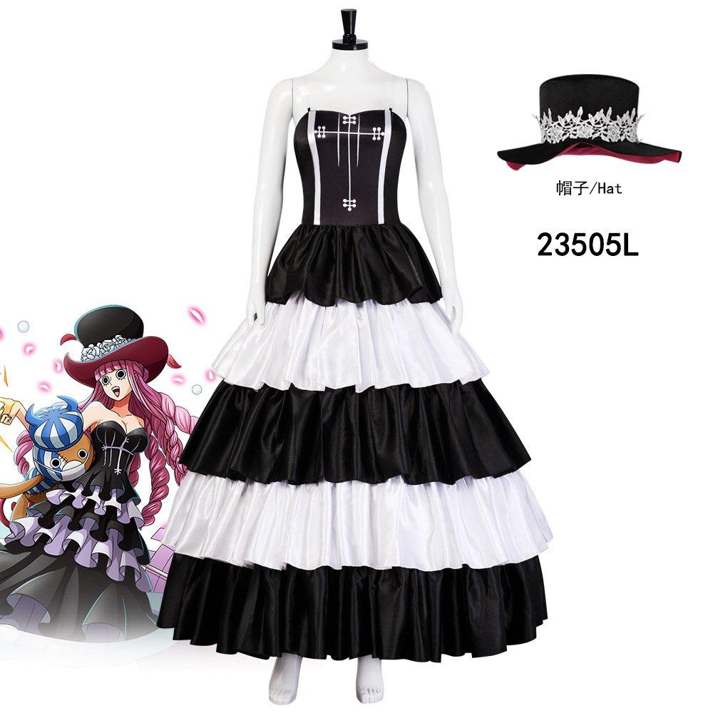 One Piece Perona Cosplay Costume Halloween Anime Outfit Ghost Princess Perona Dress Set