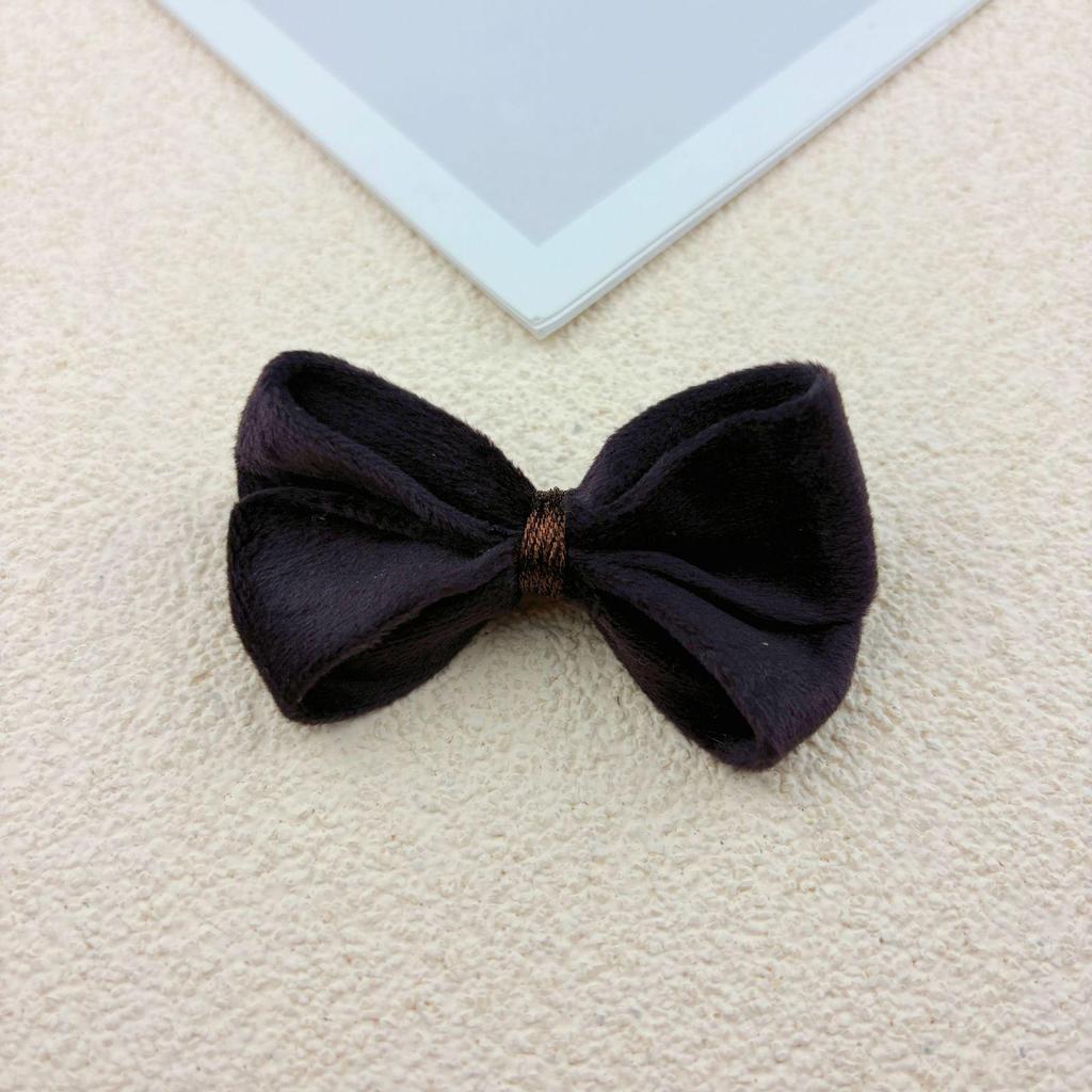 Заколка для волос с бархатным бантом-оберткой: Ручная работа: Заколка-краб и аксессуары