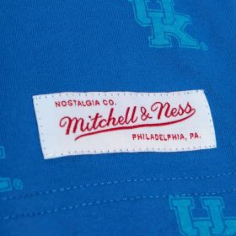 Mitchell Ness T-Shirts Men's Dodger Blue Crew Neck Moderate Straight Fit TCRW5528-UKTYYPPPROYA