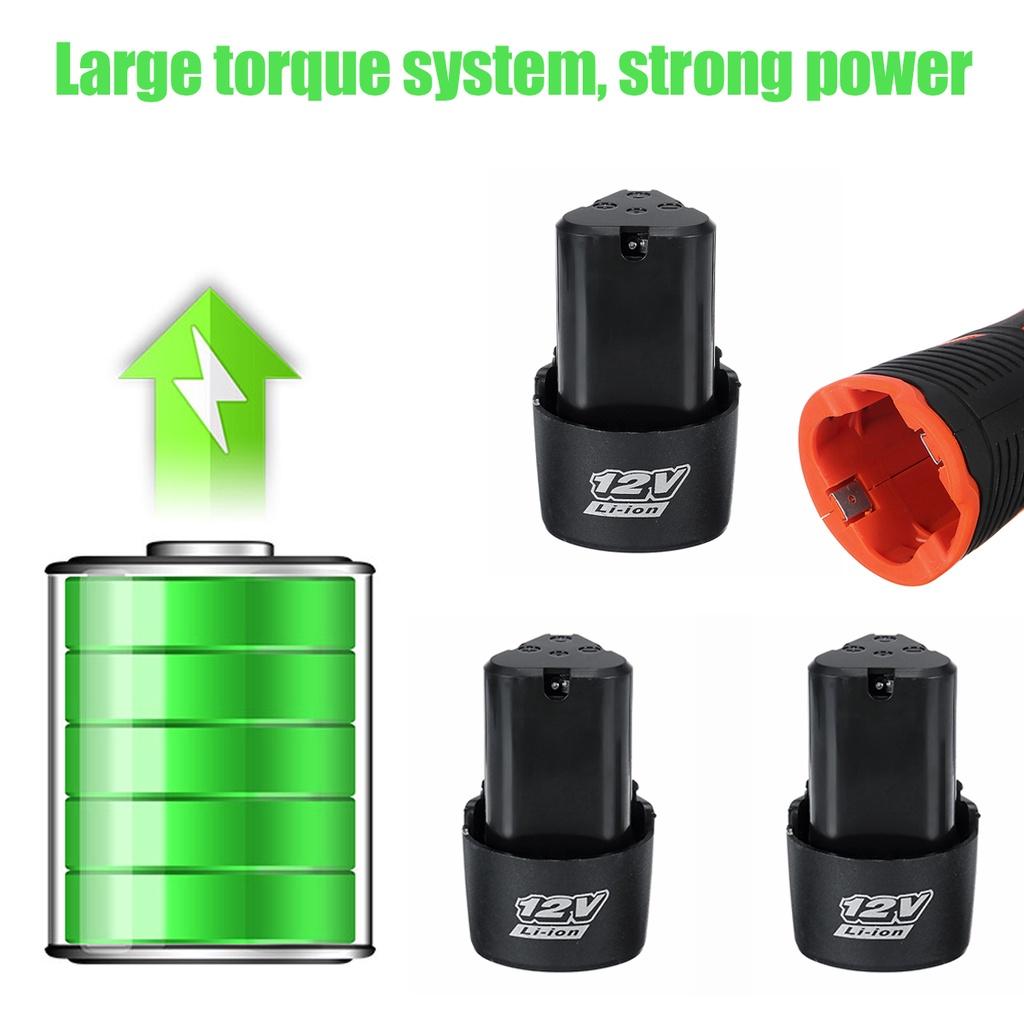 12V Cordless Ratchet Right Angle Wrench 3/8INCHES 65Nm Angle Wrench Tool Impact Power Tool with 2 Battery