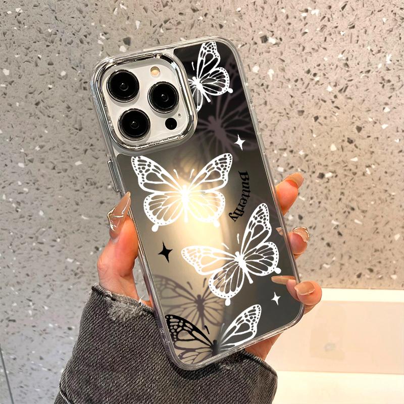 Чехлы для мобильных телефонов iPhone 11 13 XR 15 Pro Max 12 14 Pro Max Чехол iPhone 16 XS Max Зеркальный защитный чехол Зеркальный Изысканный мультяшный водонепроницаемый