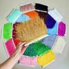 100Cm(39.37") Natural Ostrich Feather Trim Ribbon Diy Craft Fringe, Multicolor Plume Costume Wedding Party Decoration