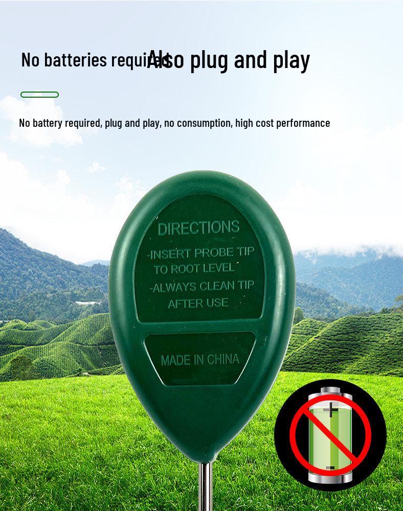 Портативный влагомер почвы для садоводства | Зонд с круглой головкой | Одноигольный датчик для профессионального использования в саду