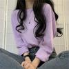 2023 Korean Style Women's Solid Color Long Sleeve T-shirt - Loose Fit, All-Match, for Spring & Autumn