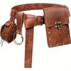 Steampunk Leather Phone Bag - Medieval Belt Accessory for Renaissance Cosplay