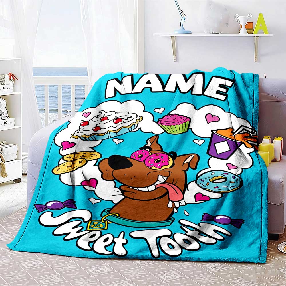 Warner (5) Customize Your Name Blanket Throw Personalized Blanket Ultra-Soft Throw For Sofa Bed Livingroom Chair All-Season Use