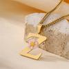 Atoztide Color Flower Initial Letter Pendant Necklace for Women Chunky Alphabet Name Drop Choker Chain Jewelry Mothers Day Gift