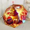 Winnie the Pooh Yellow Rose Garden Portable Automatic Umbrella Compact & Durable 8-Rib Design Lightweight for Outdoor Daily Use Fashionable