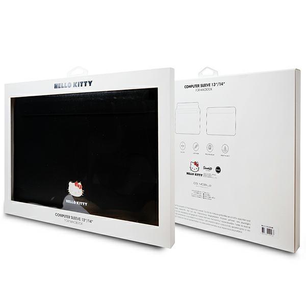 Pokrowiec do laptopa 14" Hello Kitty Metal Logo Czarny