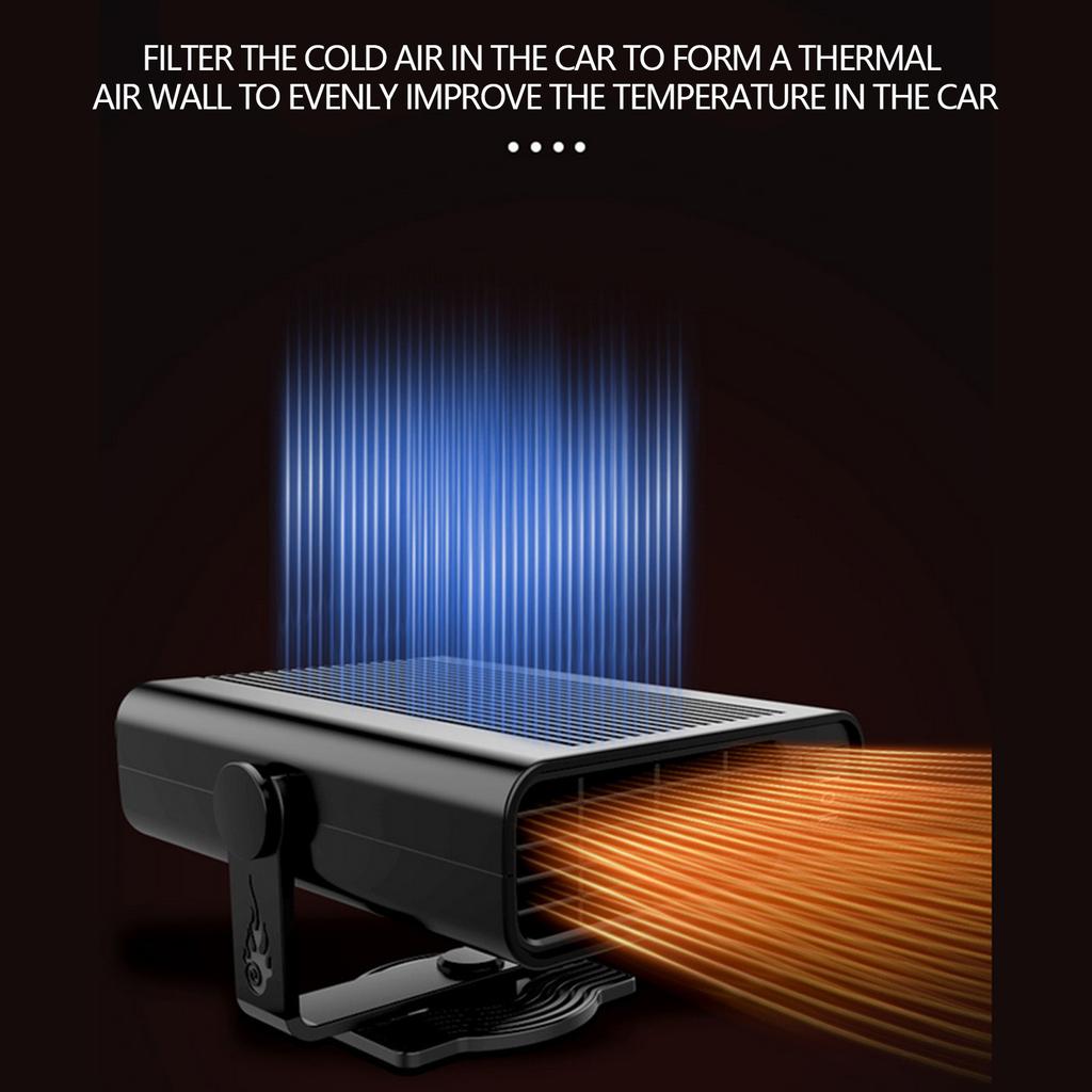 Автомобильный обогреватель, быстрый нагрев, размораживание и антизапотевание, 2 в 1 вентилятор быстрого нагрева и охлаждения, розетка с подсветкой, 12 В автомобильный вентилятор ветрового стекла