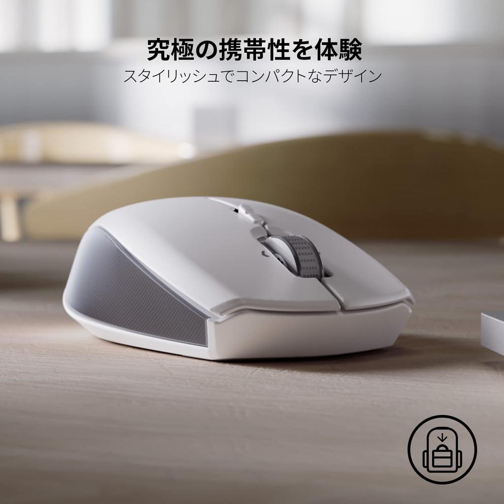 Razer Беспроводная мышь Pro Click Mini Bluetooth Тихий механический переключатель Беспроводной оптический сенсор Razer 5G 7 кнопок Авторизованный дистрибьютор Белый 2,4 ГГц