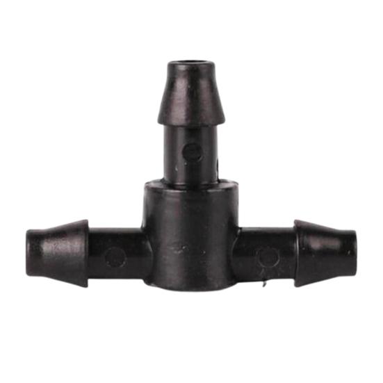 50 шт. Ёршовые соединители для шланга Капельный полив 1/4" Универсальные фитинги Тройник Т-образные соединители для 4/7 Водяной трубки Сад Газон Цветочный горшок