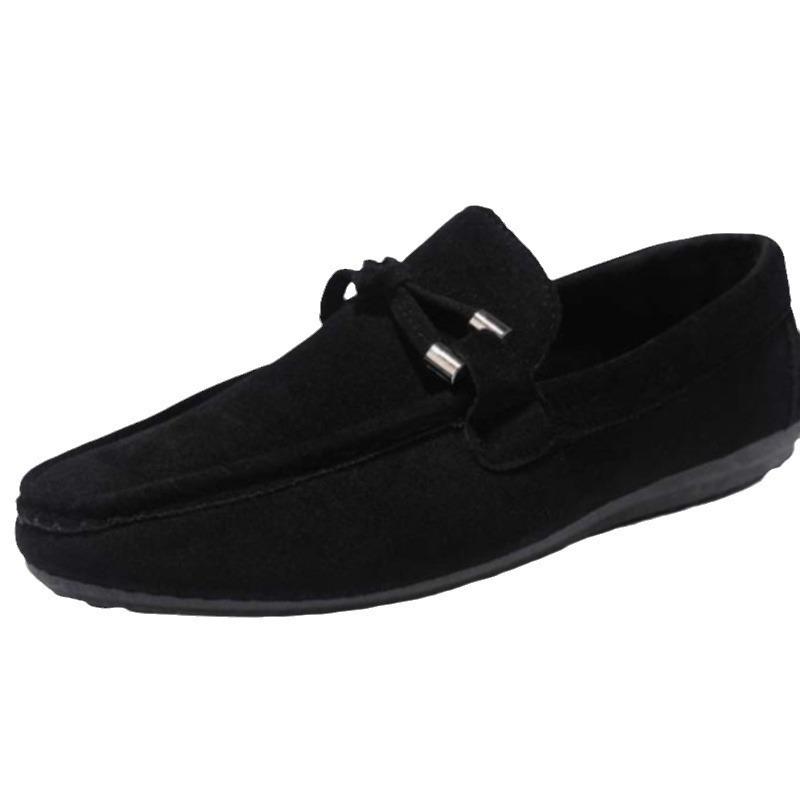 Новые мужские бархатные туфли большого размера в корейском стиле с дышащей мягкой подошвой и модным трансграничным дизайном.