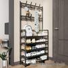 Multi-Layer Shoe Rack: Entryway Storage for Shoes & Coats, Perfect for Dorms & Rentals