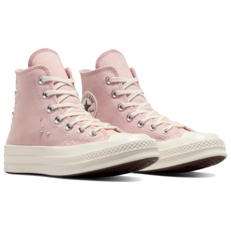 Converse Chuck 70 High Pearls & Studs - Flush Stone женские кроссовки Pink Blush-Hush Egret A12511C