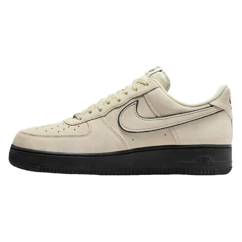 Nike Air Force 1 07 LV8 Light Khaki Suede Men Sneakers Cream Black HQ1966-200