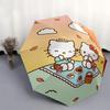1pc Hello Kitty Autumn Picnic with Automatic Opening Umbrella - Portable Folding Design, 8-Bone Iron Frame Outdoor Umbrella, Perfect Gift for Fans, Tr