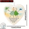 1Pc Heart‑Shaped 2D Flat Acrylic Hanging Pendant, Home Decor, Gift for Housewarming, Holiday Ornament for Halloween Christmas