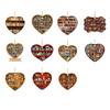 Heart Shaped Christmas Ornament Acrylic Bookshelf Xmas Tree Hanging Decorations 2D Flat