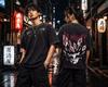 Свободная футболка с принтом и брюки-карго, Винтажный стильный комплект streetwear, Унисекс свободного кроя, Экологичная одежда с аниме-принтами