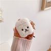 Fashion Silicone Cute Earphone Cover Fluffy Bear Earphone Case Headphones Fur Case Headphone Box