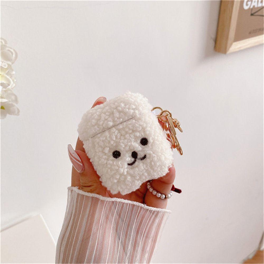 Fashion Silicone Cute Earphone Cover Fluffy Bear Earphone Case Headphones Fur Case Headphone Box
