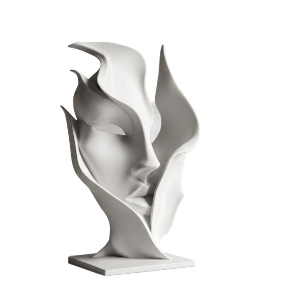 3D Printed Half Face Sculpture Statue Facial Ornaments Creativity Art Ornaments Bedroom