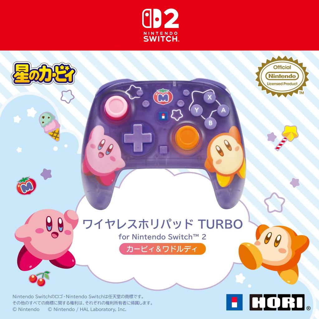 Беспроводной контроллер Kirby Horipad TURBO для Nintendo Switch™ 2 Kirby и Ваддл Ди