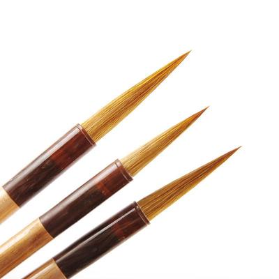 Кисть Shou Jin Ti с длинным кончиком из волчьей шерсти для китайской живописи, акварели, гуаши и масляной живописи.