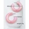 3 Pairs of Acrylic C-Shaped Hoops for Women's Everyday Jewelry Earings for Women