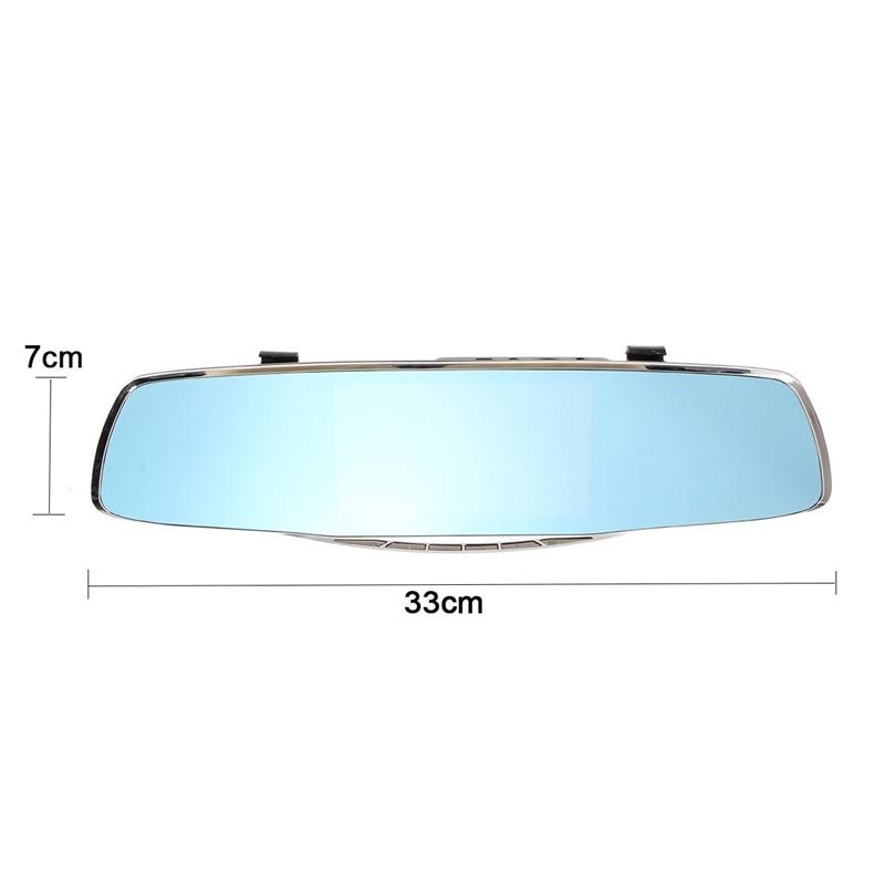 5-дюймовый HD 1080P светодиодный экран G-сенсор с двумя объективами G-сенсор зеркало заднего вида Автомобильный видеорегистратор ночного видения