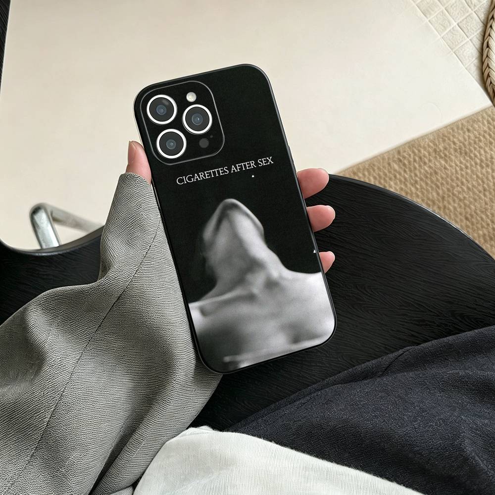 C-Сигареты A-После секса B-Группа Чехол для телефона для iPhone 17, 16,15,14,13,12,11 Plus,Pro Max, Другие Мягкий Черный Чехол