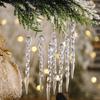12Pcs 13Cm Christmas Simulation Ice Xmas Tree Hanging Ornament Fake Icicle Winter Party Christmas Year Home Decoration 2026