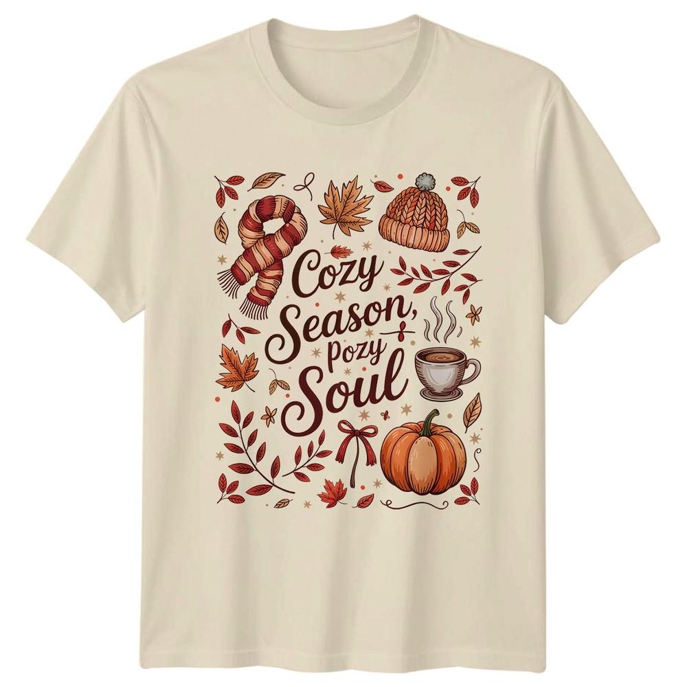 Cozy Season Cozy Soul Autumn Fall Unisexs TShirt Unisexs Tee Graphic Top