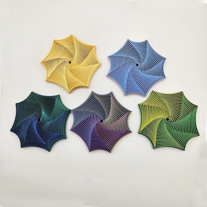 Octagonal Fidget Fidget Octagonal Toy 3D Printing Geometric Illusion Antistress Fidget Toys for Stress Sensory Party Game Relief